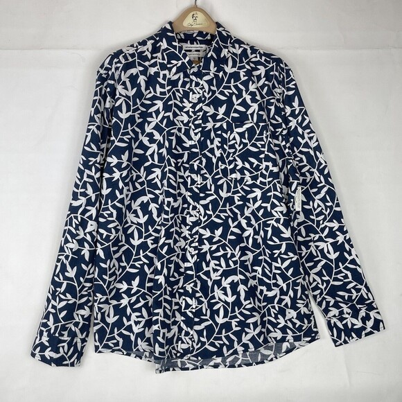 Amazon Essentials Men's Sz XL Blue long sleeved linen cotton shirt regular fit - Picture 8 of 14